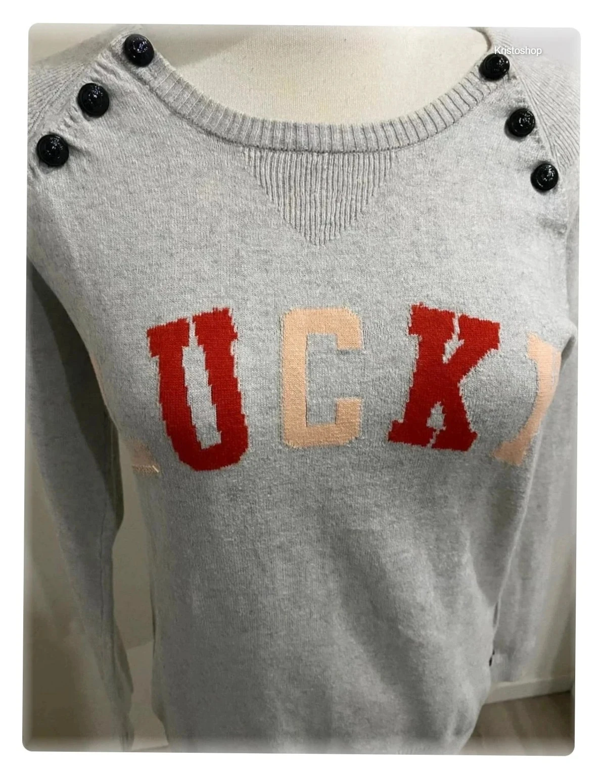 Suéter fino de lã cinza Scotch & Soda mangas longas Tamanho S Lucky – photo 2